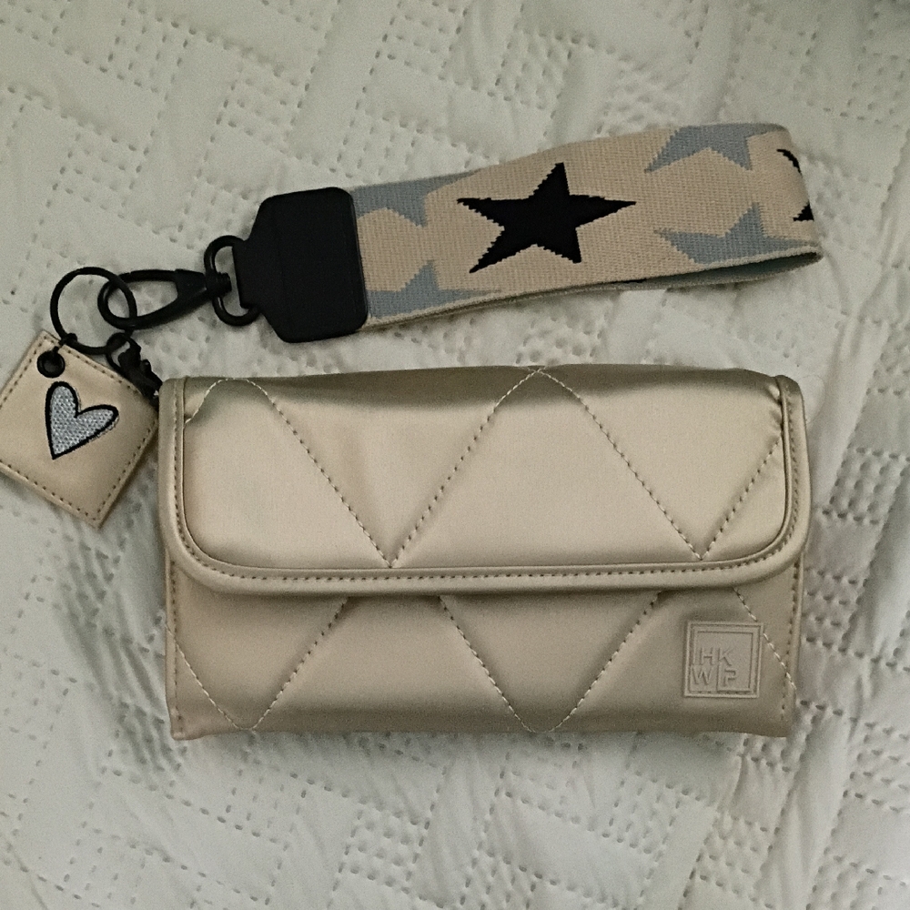 HKWP Quilted Gold Wallet